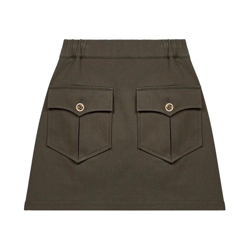 Maje Jesna Cargo Mini Skirt in Green